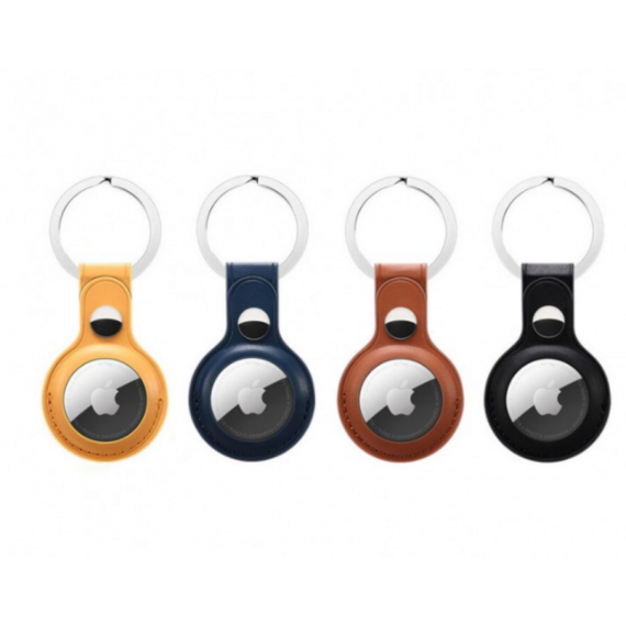 Funda de Cuero Protectora Accetel para Apple AirTag (Llavero)