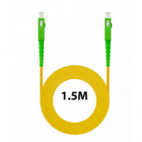 Cable de Fibra Óptica 1.5m SC/APC a SC/APC PVC Amarillo Onemax