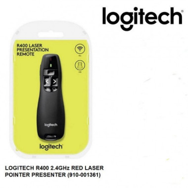 Puntero Presentador L&aacute;ser Inal&aacute;mbrico Logitech R400