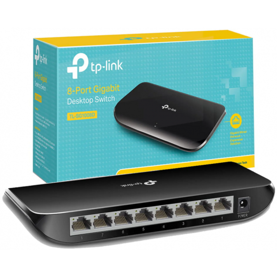 Switch de Red Gigabit TP-LINK con 8 Puertos TL-SG1008D