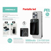 Power Bank Magnético Onemax EFX-129 MagSafe 22.5W 5000mAh
