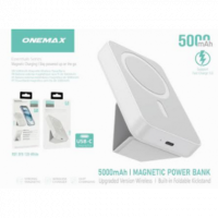 Power Bank Magnético Inalámbrico Onemax EFX128 con Soporte 5000mAh
