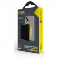 Powerbank KSIX MagSafe 10000mAh 22.5W PD y Carga Inalámbrica 15W Negro (BPB10000MAG01N)