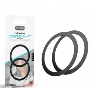 Anillo Adhesivo de Hierro para M&oacute;viles Negro (Paquete de 2 Unidades) Accetel SP151B