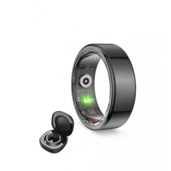 Anillo Inteligente Ksix Saturn Talla S Negro con Medición de Sueño y Oxígeno en Sangre