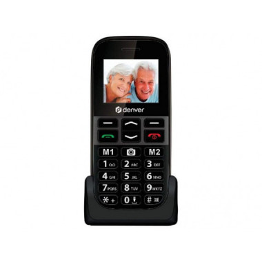 M&oacute;vil para Persona Mayor Denver BAS-18500EB Negro con Bot&oacute;n SOS