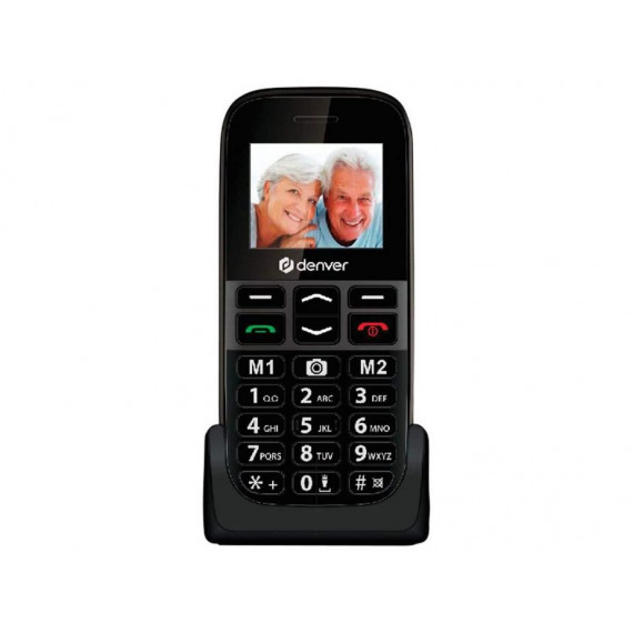 Móvil para Persona Mayor Denver BAS-18500EB Negro con Botón SOS