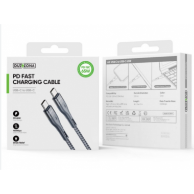 Cable de Carga Duzzona USB-C a USB-C 65W 3 Metros A2-03