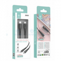 Cable de Datos IKREA Carga Rápida Usb-c a Usb-c 60W 1M Negro (WB2003)