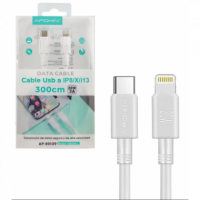 Cable Apokin USB-C a Lightning 300 cm 20W AP-80129