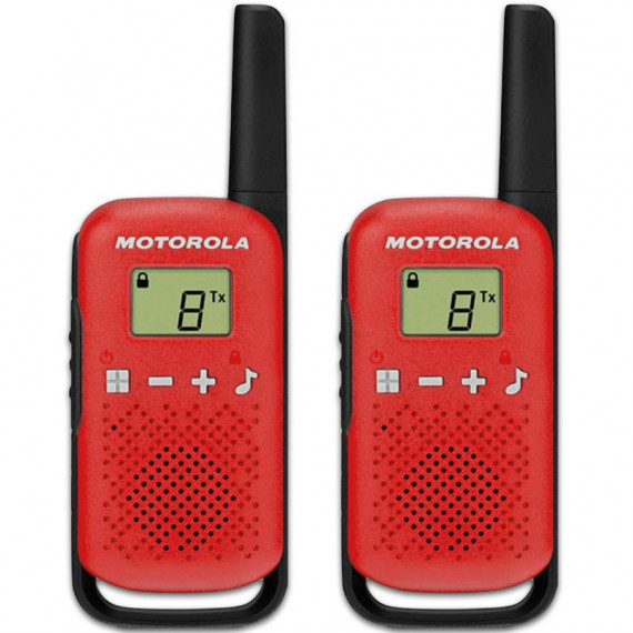 MOTOROLA T42 Pack 2 Walkie Talkie con Alcance 4KM Rojo