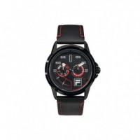 FILA 38-169-101 Reloj Leather Negro - Guanxe Atlantic Marketplace
