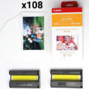 CANON RP-108 - Papel Fotográfico y Cartucho de Tinta Original para Selphy
