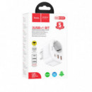 HOCO NS3 Enchufe 1 Toma + 2 USB 18W + 1 USB 20W Blanco