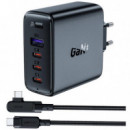 Cargador Usb-c y USB 100W+ Cable Usb-c ACEFAST A37 Negro