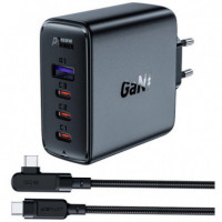 Cargador Usb-c y USB 100W+ Cable Usb-c ACEFAST A37 Negro