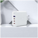 Cargador Usb-c y USB 100W+ Cable Usb-c ACEFAST A37 Blanco