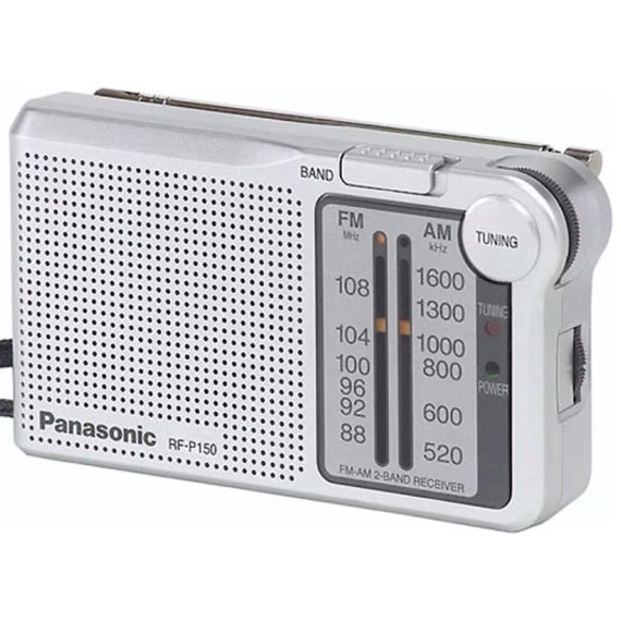 PANASONIC RF-P150D Radio Portátil Am/fm Pilas Plata