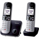 PANASONIC KX-TG6852SPB Teléfono Inalámbrico Duo Anti Spam Plata