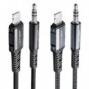 Cable Lightning - 3.5MM 1.2 M ACEFAST C1-06 Certificado Negro