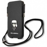 KARL LAGERFELD Torebka KLHCP12LOPHKMK 6.7" Negro Hardcase Saffiano Ikon - Guanxe Atlantic Marketplace