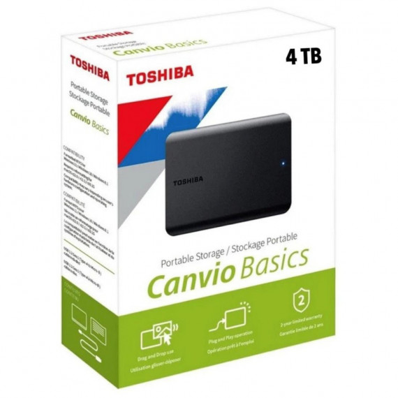 Disco Duro Externo TOSHIBA 4 Tb USB 3.2 Canvio Basic (HDTB540EK3)
