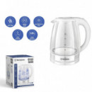 WESTINGHOUSE WKWKKL21WH Hervidor de Cristal 1.8 Litros 1.500W sin Cable
