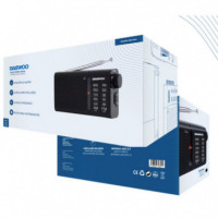 DAEWOO DW1119 Radio Am/fm con Altavoz y Antena Negro