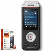 PHILIPS DVT2110 Grabadora de Voz 8GB con 2 Micrófonos Hifi