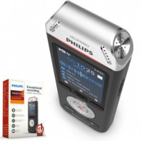 PHILIPS DVT2110 Grabadora de Voz 8GB con 2 Micrófonos Hifi