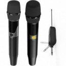 HiFuture WM100 Pack de 2 Micrófonos Inalámbricos 2.4G Recargables