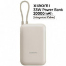 XIAOMI Powerbank 20.000 Mah 33W con Cable Integrado Tan Beige (BHR8851GL)