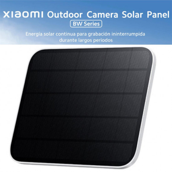XIAOMI Panel Solar para Cámaras de Vigilancia 5W, Cable Usb-c 3M (BHR8352GL)
