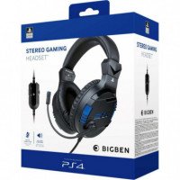 BIGBEN Auricular Oficial para Playstation 4 y 5 Negro (PS4OFHEADSETV3)