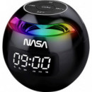 Nasa SP200 Altavoz Bluetooth, con Reloj y Cargador Inalámbrico