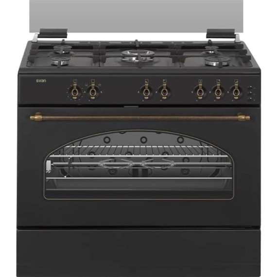 SVAN SKGW5900RN Cocina Gas Ancho 90 Cm Rústico Negro