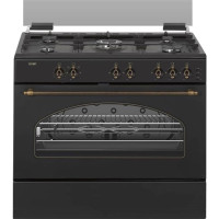 SVAN SKGW5900RN Cocina Gas Ancho 90 Cm Rústico Negro