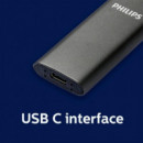 Disco Ssd Externo PHILIPS 500GB Usb-c/usb 3.0 540MB Ultra Slim Gris