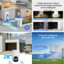 EZVIZ HB8 Lite Cámara de Video Vigilancia 360º Aov 2K +panel Solar 5W