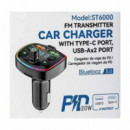 Transmisor Fm y BLUETOOTH para Coche con Cargador 20W ISER ST6000