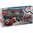 LEGO 60443 Parada en Boxes de F1 y Equipo de Mecánicos con Coche Ferrari