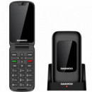 DAEWOO DW8005BK Teléfono Móvil 4G Senior con Doble Pantalla y Base de Carga