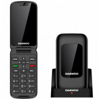DAEWOO DW8005BK Teléfono Móvil 4G Senior con Doble Pantalla y Base de Carga