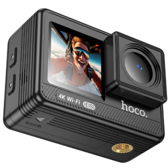 HOCO DV102 Cámara de Acción 4K con Estabilizador y Doble Pantalla