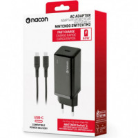 NACON Cargador Nintendo Switch 2 65W Usb-c Negro (SWITCHNEWADAPT60)