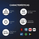 Televisor 43" HYUNDAI Qled HTV4300QUA Uhd 4K Smart TV Wifi