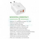 Cargador de Pared Pd+qc Usba+usbc Gan 65W  WOOX MX0094