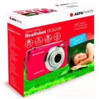 AGFAPHOTO DC8200 Cámara Digital 18MP 8X Zoom + SD16GB+ Bag Roja