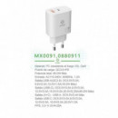 Cargador USB-A y USB-C GaN 45W Woox MX0091