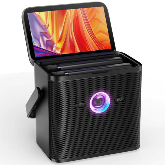 IKARAO Shell S3 Altavoz Karaoke Recargable con Pantalla 7" 80W y 2 Micros